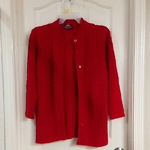 Vintage Jolie Vibrant Red Cardigan